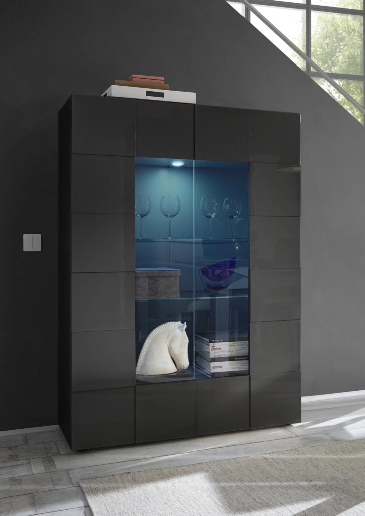 Credenza/Vetrina LONDON antracite
