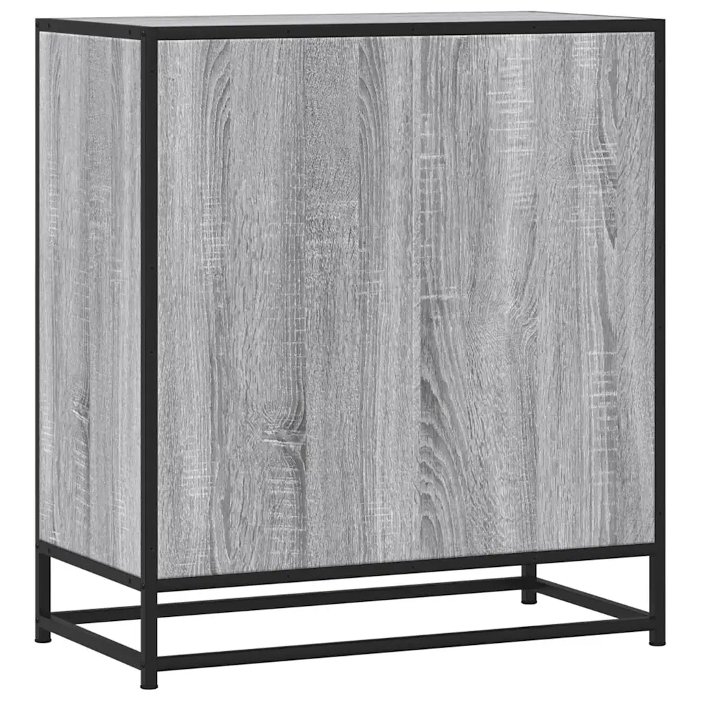 Credenza | Madia | Buffet da pranzo | Armadio da pranzo Grigio Sonoma 68x35x76 cm in Truciolato e Metallo
