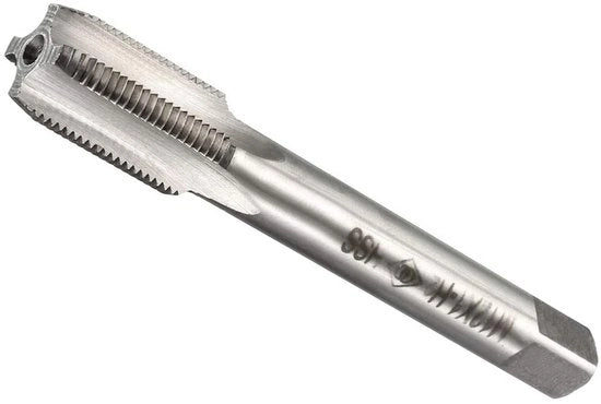 Macchina a Tornio Metrico HSS - M12 x 1 mm - Lame a Taper - Lunghezza del Filo 22 mm - Lunghezza Totale 80 mm - Adatto per Alluminio/Ferro