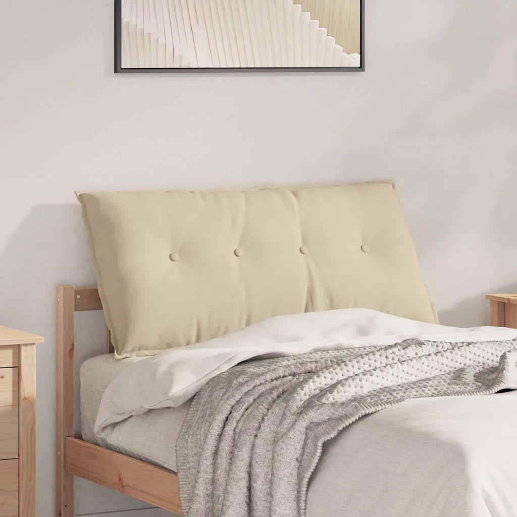 Cuscino per Schiena Crema 100 x 50 cm Tessuto in Microfibra 42014777