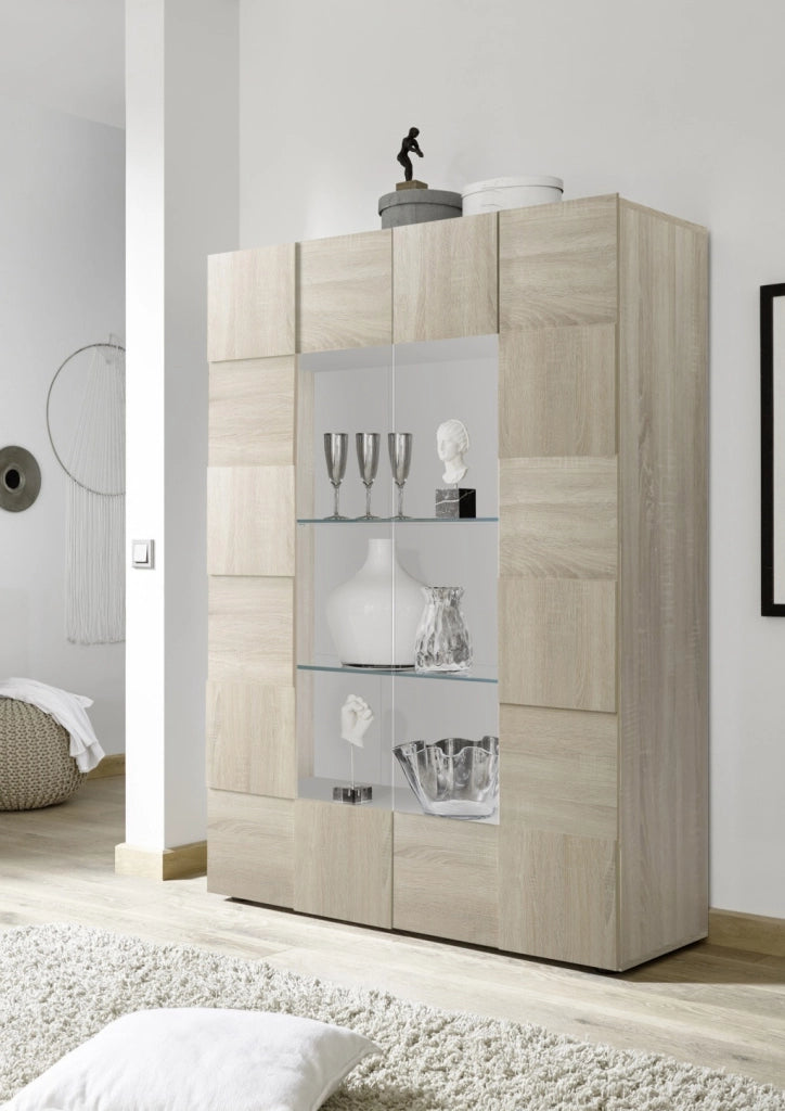 Credenza/Vetrina LONDON rovere