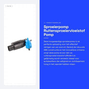 Pompa per pulizia parabrezza 100% nuova - Liquido per pulizia parabrezza - Adatta per A1/A3 - ABS - Pulizia parabrezza anteriore - Montaggio facile - Rituale di pulizia parabrezza