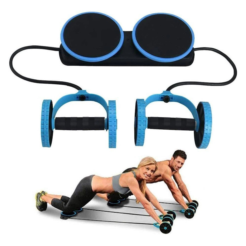 Trade Shop - Roller Multifunzione Estensore Addominali Pettorali Glutei Cosce Fitness -