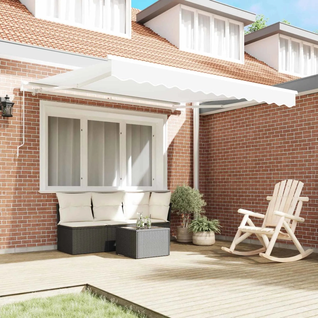 Tenda da Sole-Tenda parasole per balcone Bianco 300 x 250 x 165 cm Poliestere 671104