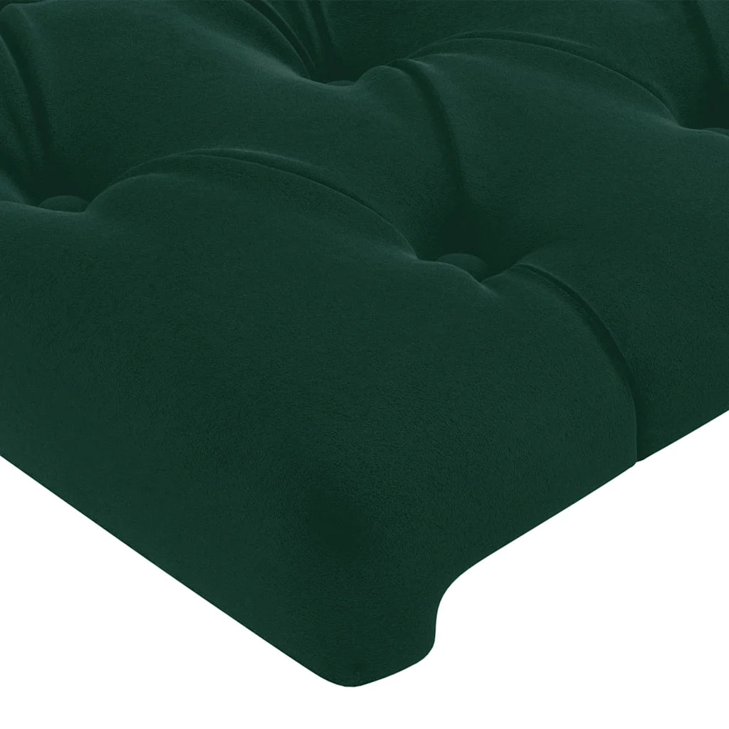 Testiera a LED Verde Scuro 200x7x78/88 cm in Velluto 3122017