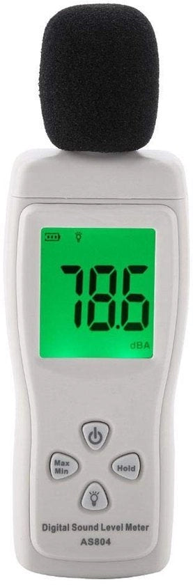 Misuratore del livello del rumore digitale - Decibelmeter portatile - Monitor di test del rumore - Decibelmeter audiometrico 30-130 dBA - Livello del volume del rumore - Apparecchio di misurazione del rumore