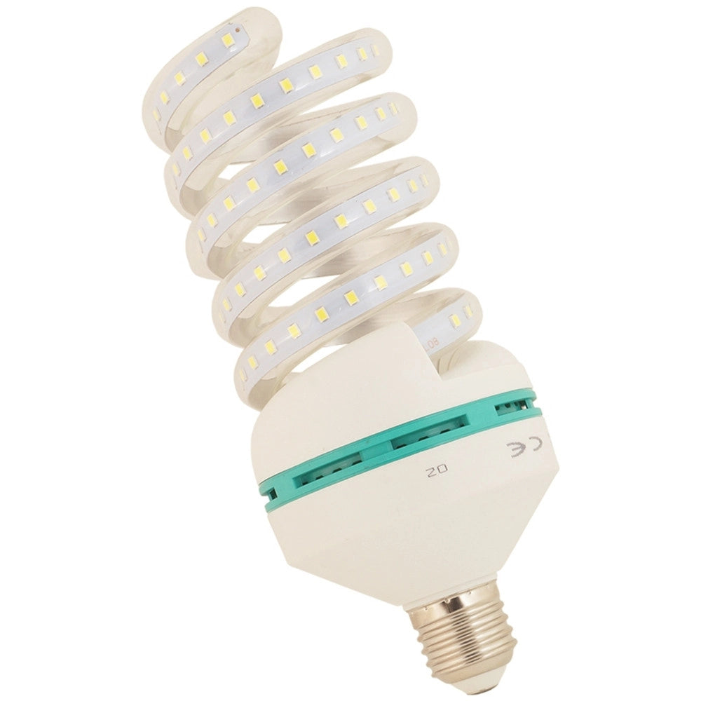 Trade Shop - Lampadina Luce Led Spirale E27 Basso Consumo Luce Bianco Bianca Freddo 6500k W - -bianco Freddo-12 Watt