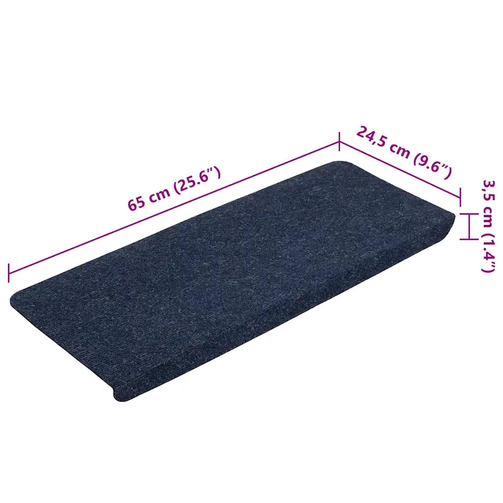 Tappetini Autoadesivi per Scale 15 pz | Gradini per Scale 65x24,5x3,5 cm Blu