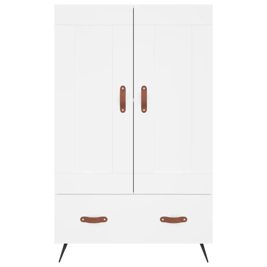 Credenza-Buffet-Armadio da cucina Bianca 69,5x31x115 cm in Legno Multistrato 974266