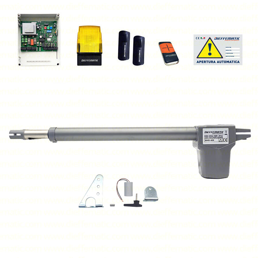 KIT BHG 400 COMPLETO PER AUTOMAZIONE CANCELLO 1 ANTA DX BATTENTE MOTORE 230V
