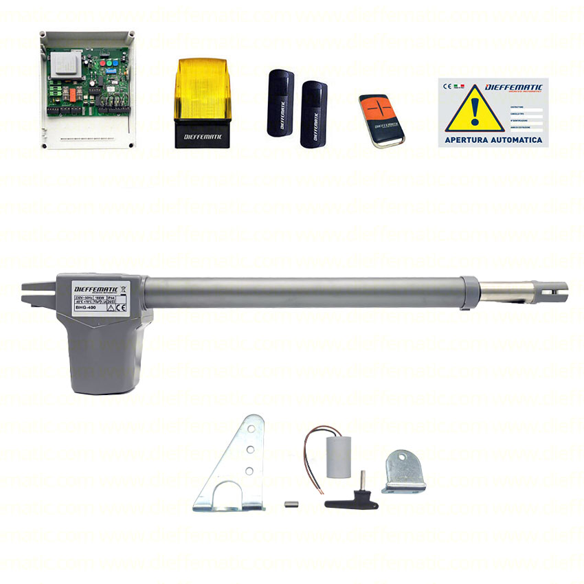 KIT BHG 400 APRICANCELLO 1 MONO ANTA SX BATTENTE AUTOMAZIONE SI ADATTA A FAAC