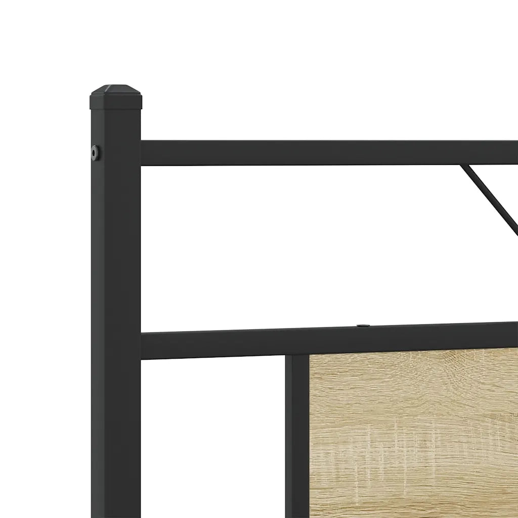 Giroletto senza Materaso in Metallo Rovere Sonoma 183x213 cm 3325126