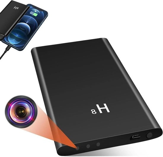 Portatile di Ricarica 5000mAh - Registrazione Continua 20 Ore 1080P HD - Visione Notturna e Sensore di Movimento