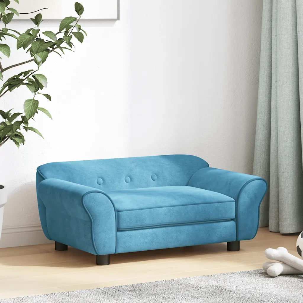 Divano per Cani Turchese 72x45x30 cm in Peluche 171043