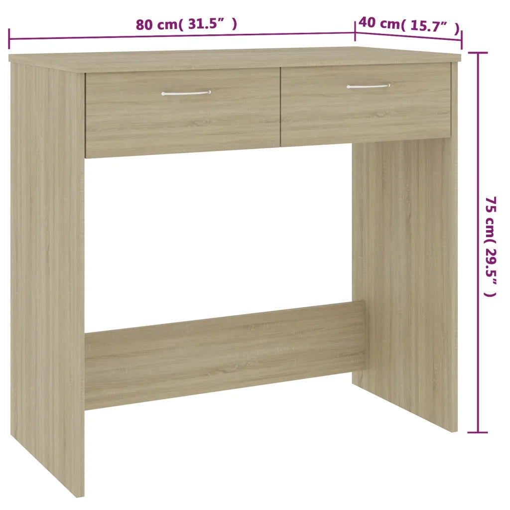 Scrivania | Tavolo da Ufficio Rovere Sonoma 80x40x75 cm in Legno Multistrato