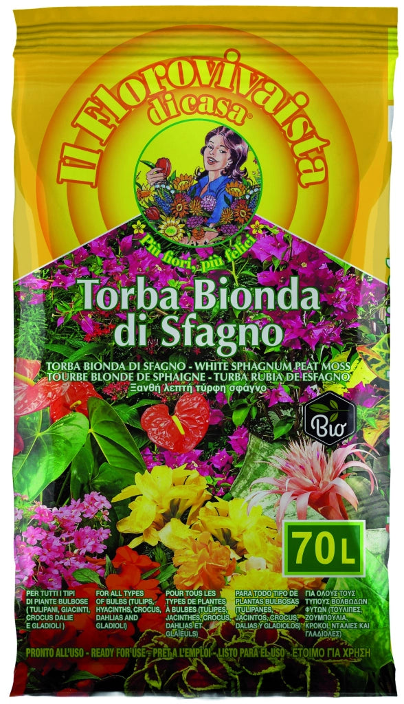 TORBA BIONDA DI SFAGNO IL FLOROVIVAISTA lt. 70
