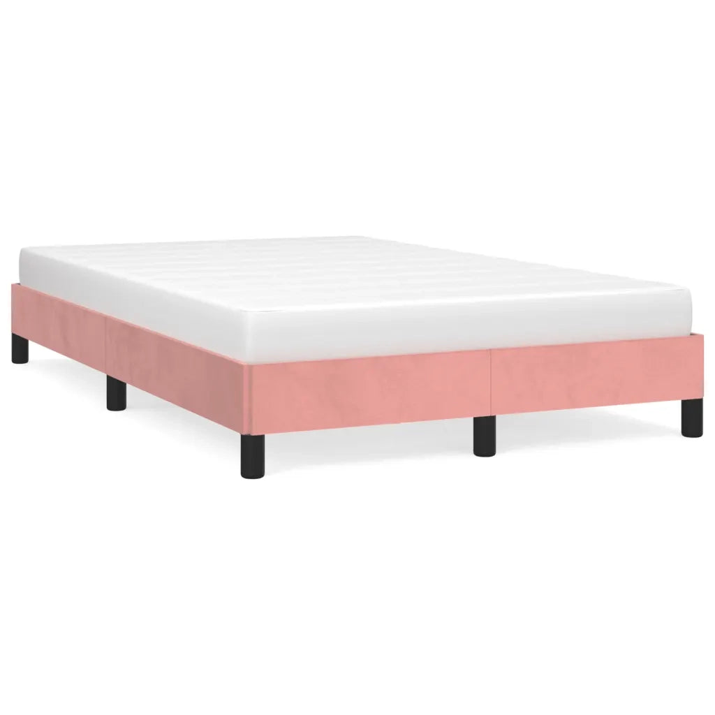 Letto matrimoniale | Letto per adulti | Giroletto senza Materasso Rosa 120x190 cm Velluto