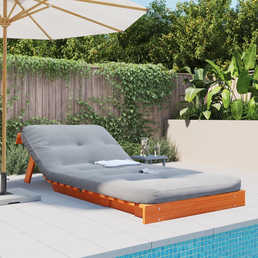 Divano letto | Sof¨¤ letto | Letto singolo Futon con Materasso Marrone Cera 90x206x11cm Pino