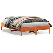 Giroletto senza Materasso-Struttura Letto Marrone Cera 140x200cm Massello Pino 154077