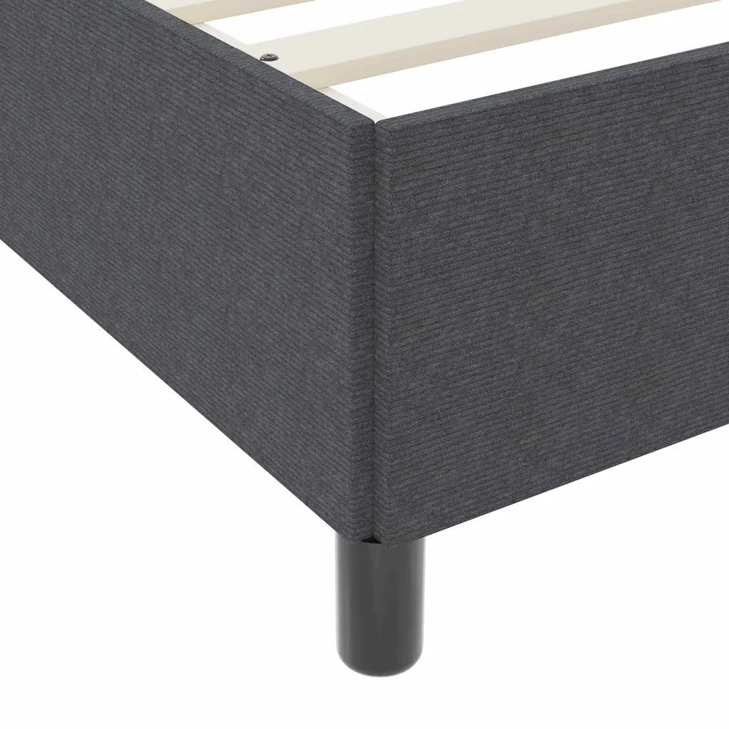 Struttura del letto Grigio scuro 140 x 190 cm Tessuto 3399121