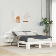 Struttura del letto-Giroletto-Rete del Letto Bianco 135 x 190 cm Pino massello 503250
