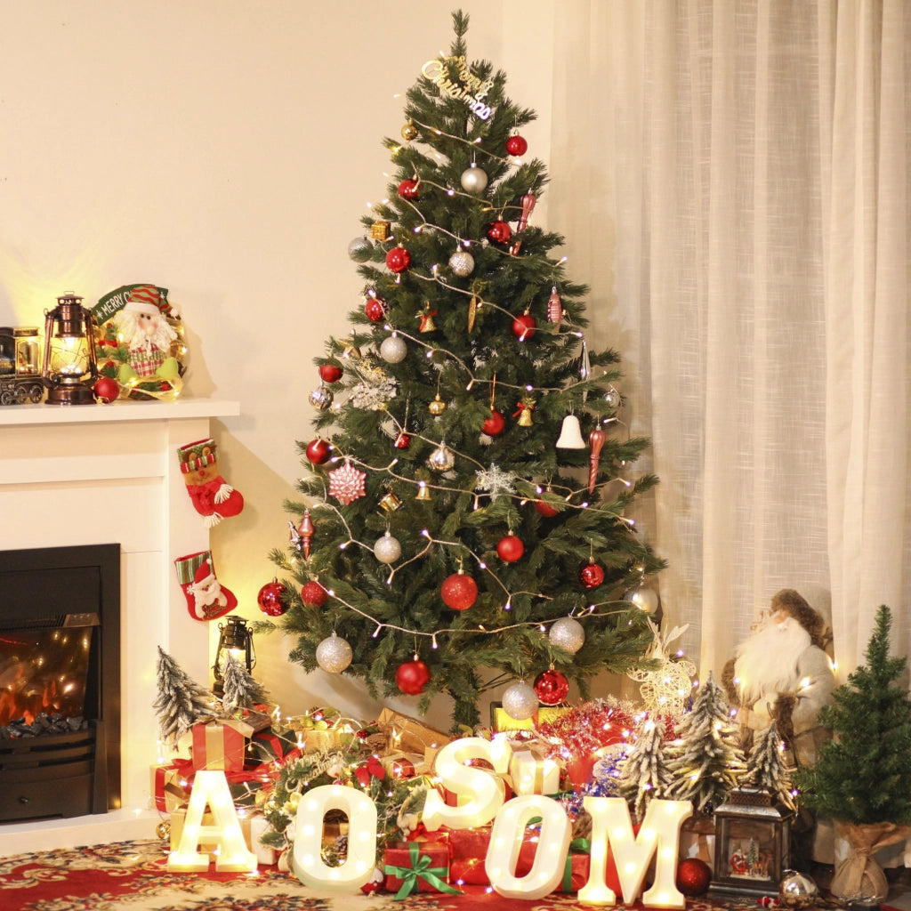 Albero di Natale Artificiale 90x180 cm con Base Pieghevole ¨C Minimal ¨C Verde