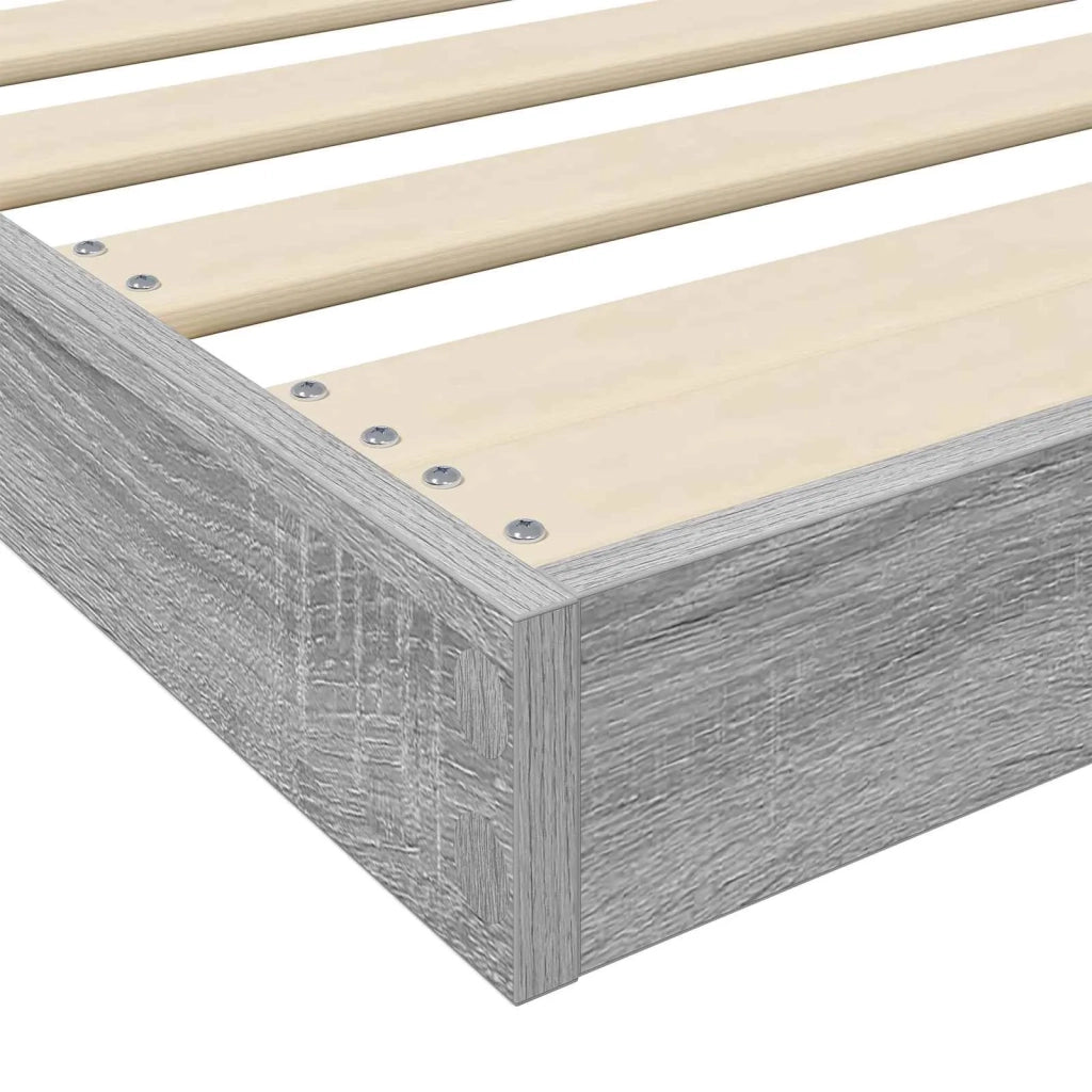 Struttura letto a terra Grigio Sonoma 80 x 200 cm 893537