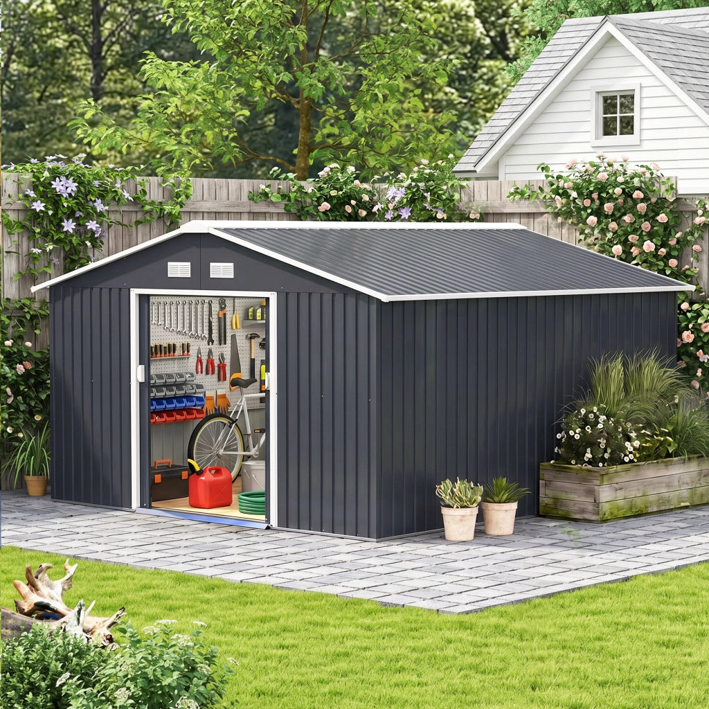 Capanno da Giardino ¨C Zephmum ¨C Grigio Acciaio Zincato 12.4m2