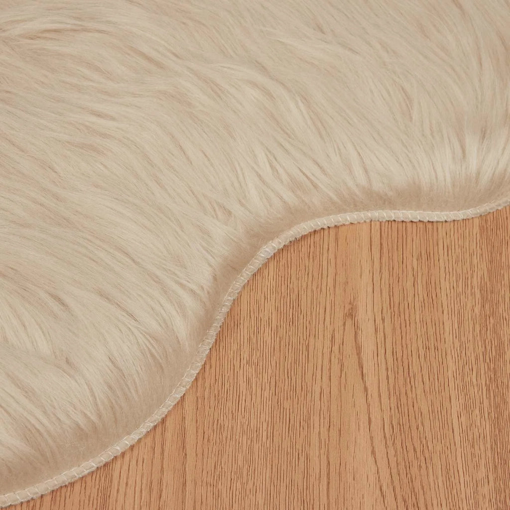 Tappeto in finta TAFALLA Beige 60 x 90 cm Poliestere 42021497