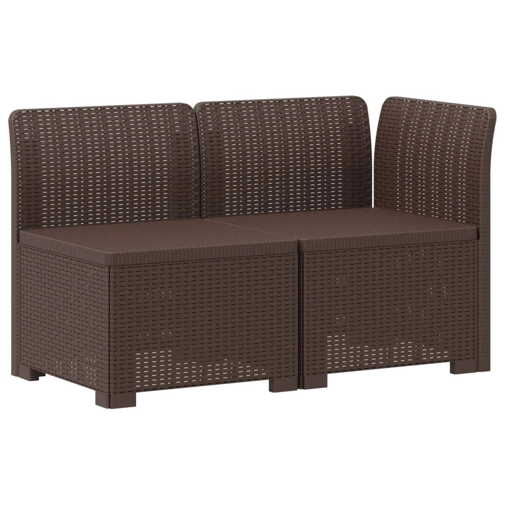 Divano da esterno-Divano da Giardino a 2 Posti con Cuscini Aspetto Rattan PP 793817