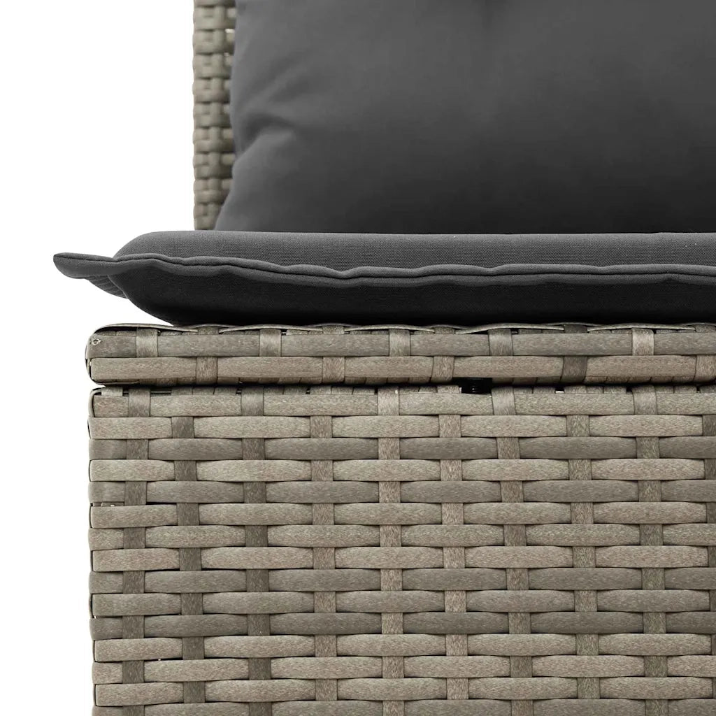 Set Divano da Giardino con cuscino 11 pcs Grigio polyrattan 3348007