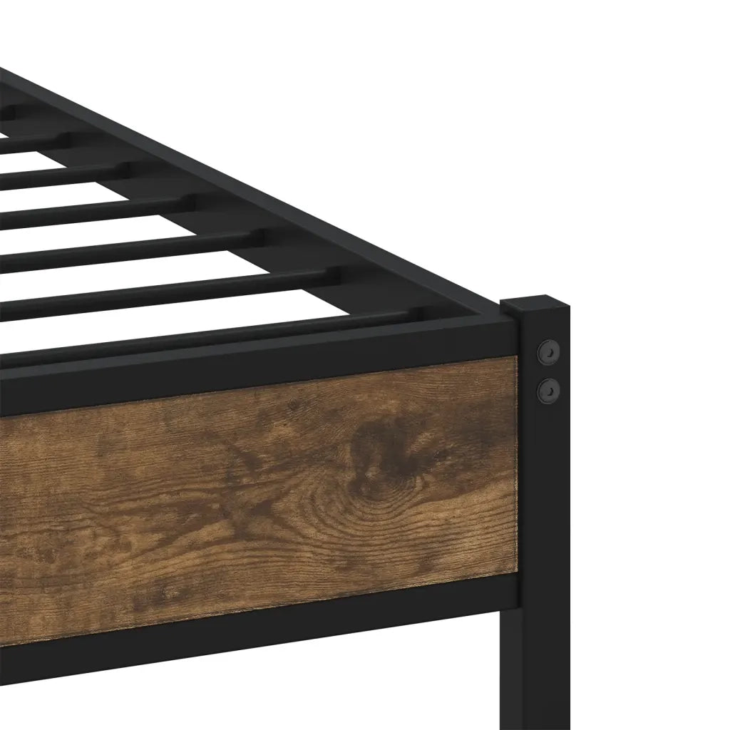 Giroletto senza Materasso con Testiera-Struttura Letto Rovere Sonoma 120x190 cm