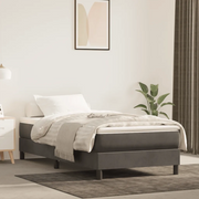 Materasso a Molle-Materasso per letto Grigio Scuro 120x190x20 cm in Velluto