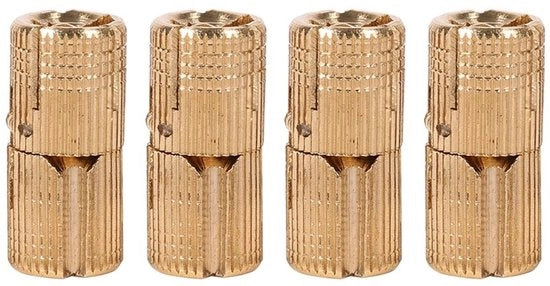 Set di Cardini Nascosti da 4 - Cardini di Cassetta - Autoportante - Capacità di Carico fino a 8kg - Materiale in Ottone - Cardine di Cassetta