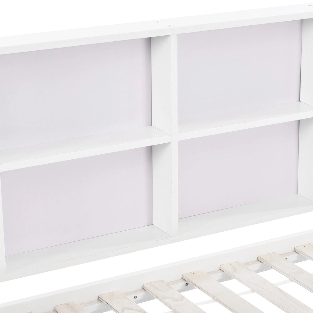 Letto Casetta Bambini con Cassetti e Libreria ¨C Xylo ¨C Bianco 90x200