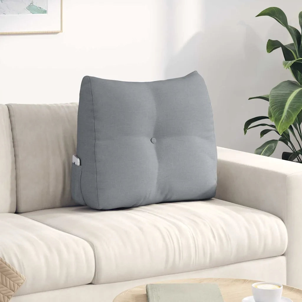 Cuscino per Schiena Grigio chiaro 60 x 24 x 50 cm Tessuto 42014383