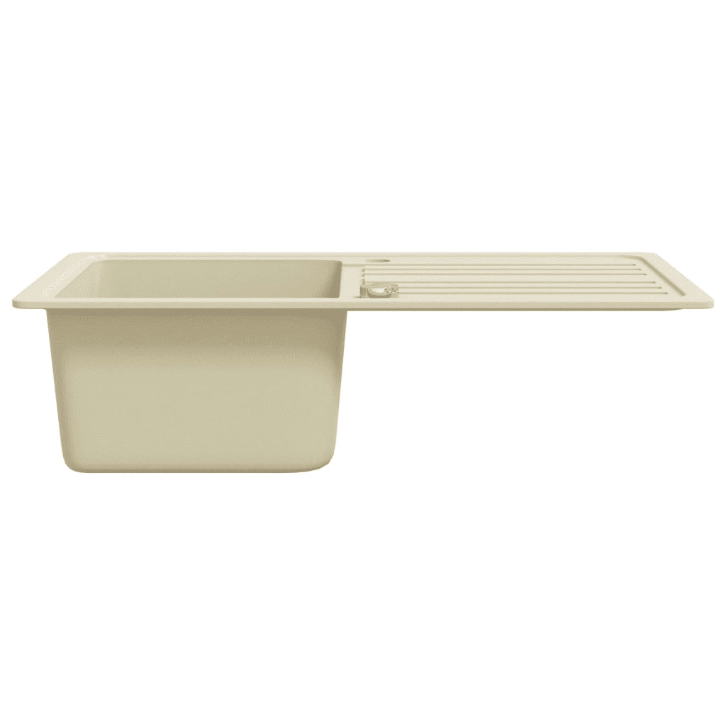 Lavello da Cucina in Granito Vasca Singola Beige 144849