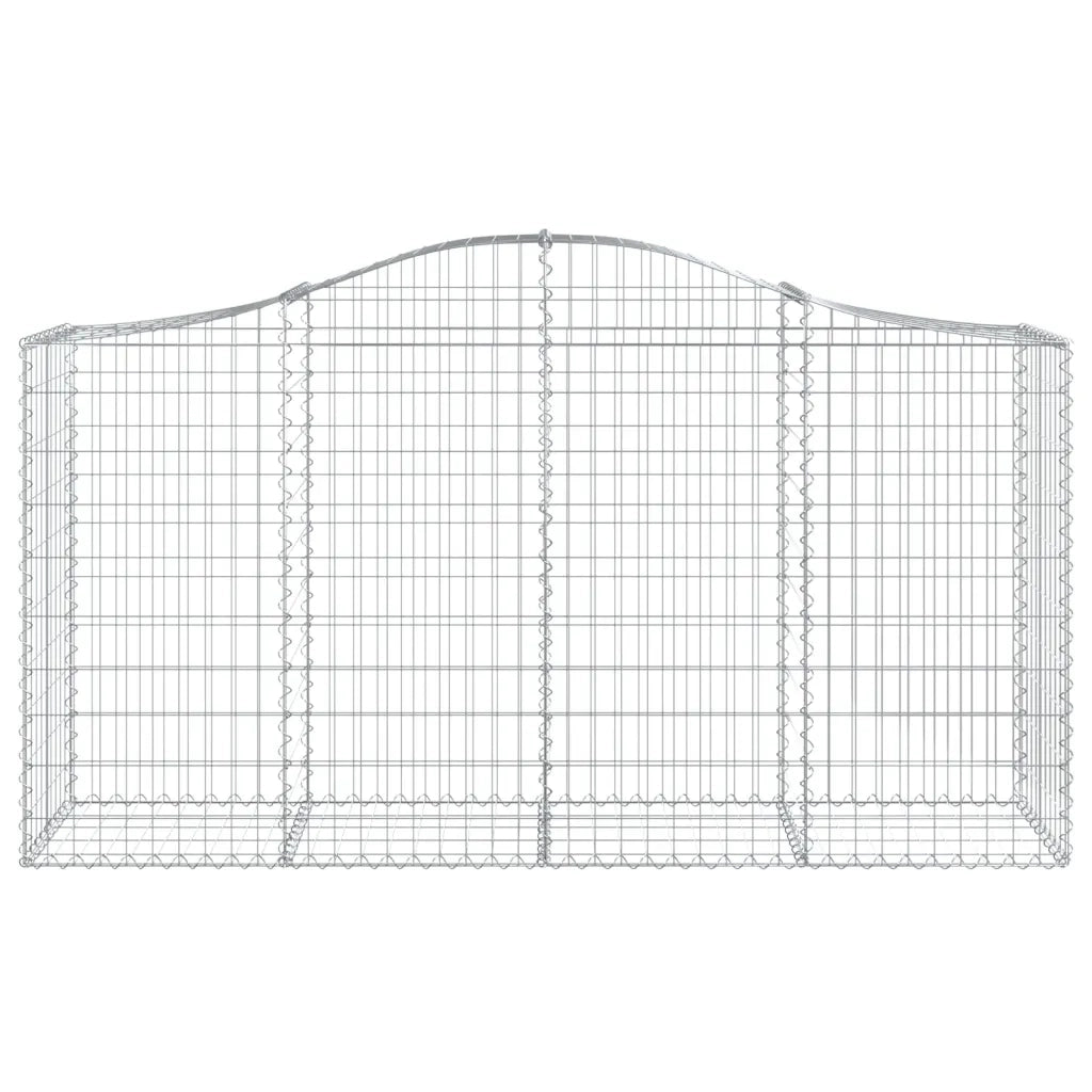 Cesti Gabbioni ad Arco 2 pz 200x50x100/120 cm Ferro Zincato 3145640