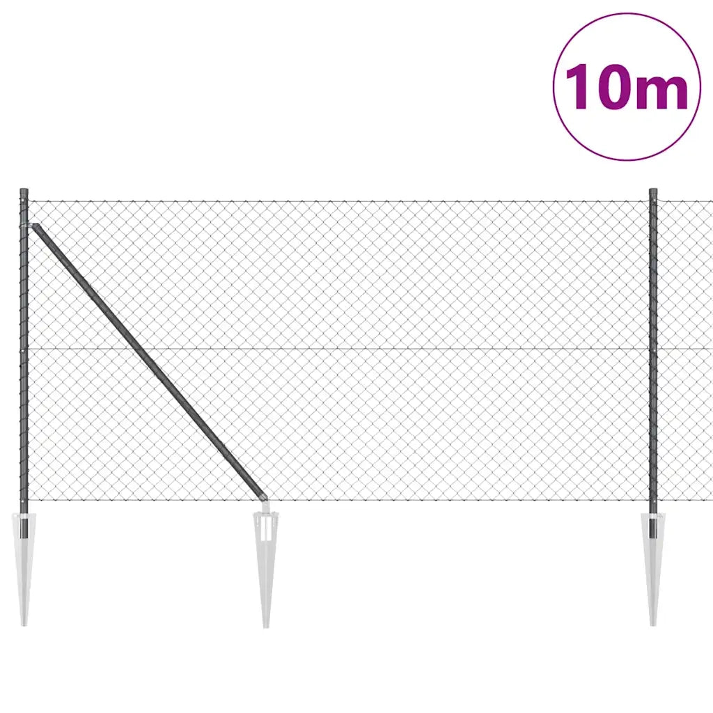 Palo della recinzione Grigio 10 x 1 m (rete 40 x 40 mm) 3351177