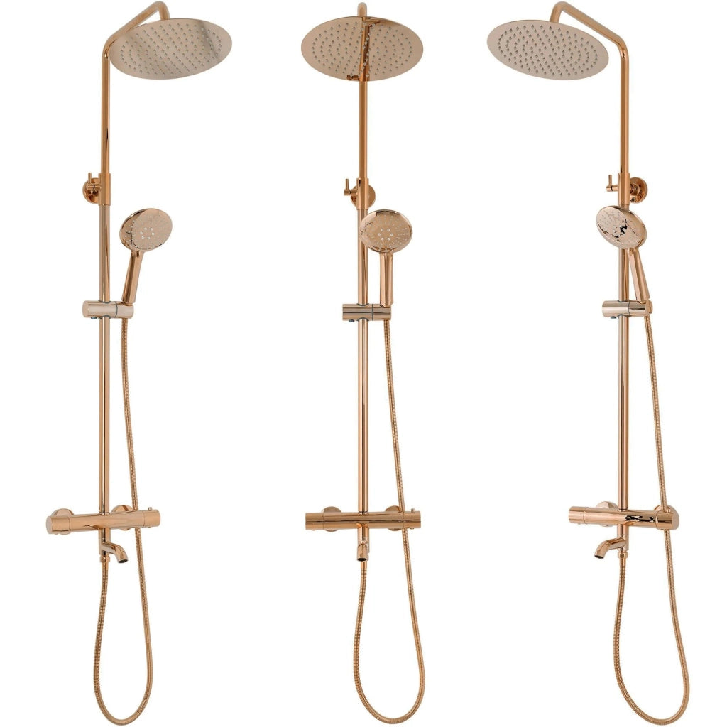 Set Doccia Con Termostato Rea Lungo Copper
