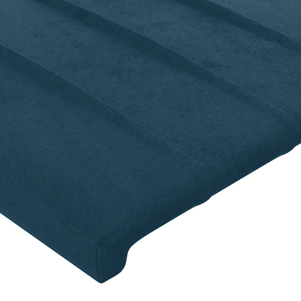 Testiera | Testata ad Orecchio Blu Scuro 83x16x118/128 cm in Velluto