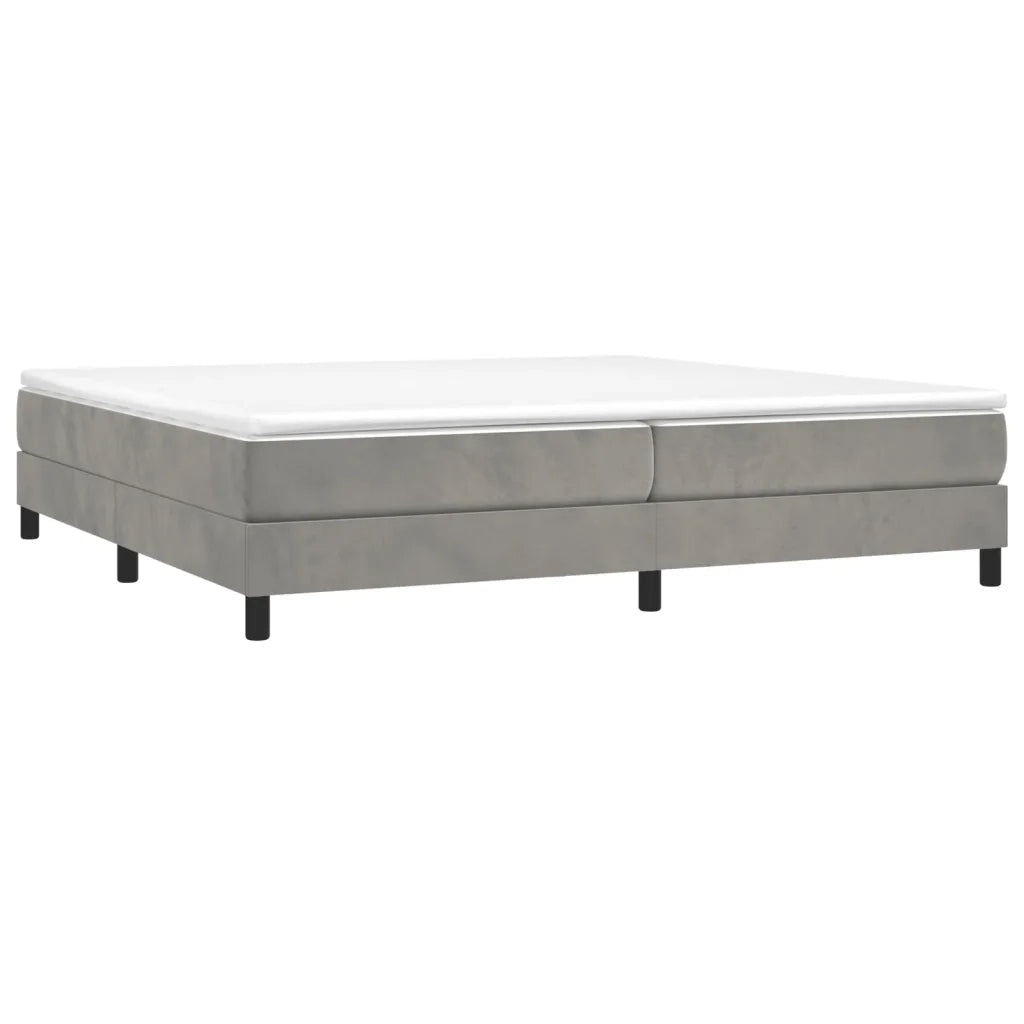 Letto matrimoniale | Letto per adulti | Struttura Letto a Rete a Molle Grigio Chiaro 200x200 cm Velluto
