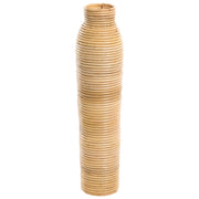 Vaso in rattan naturale da 55 cm, decorazione per interni ed esterni, in stile boho rustico intrecciato