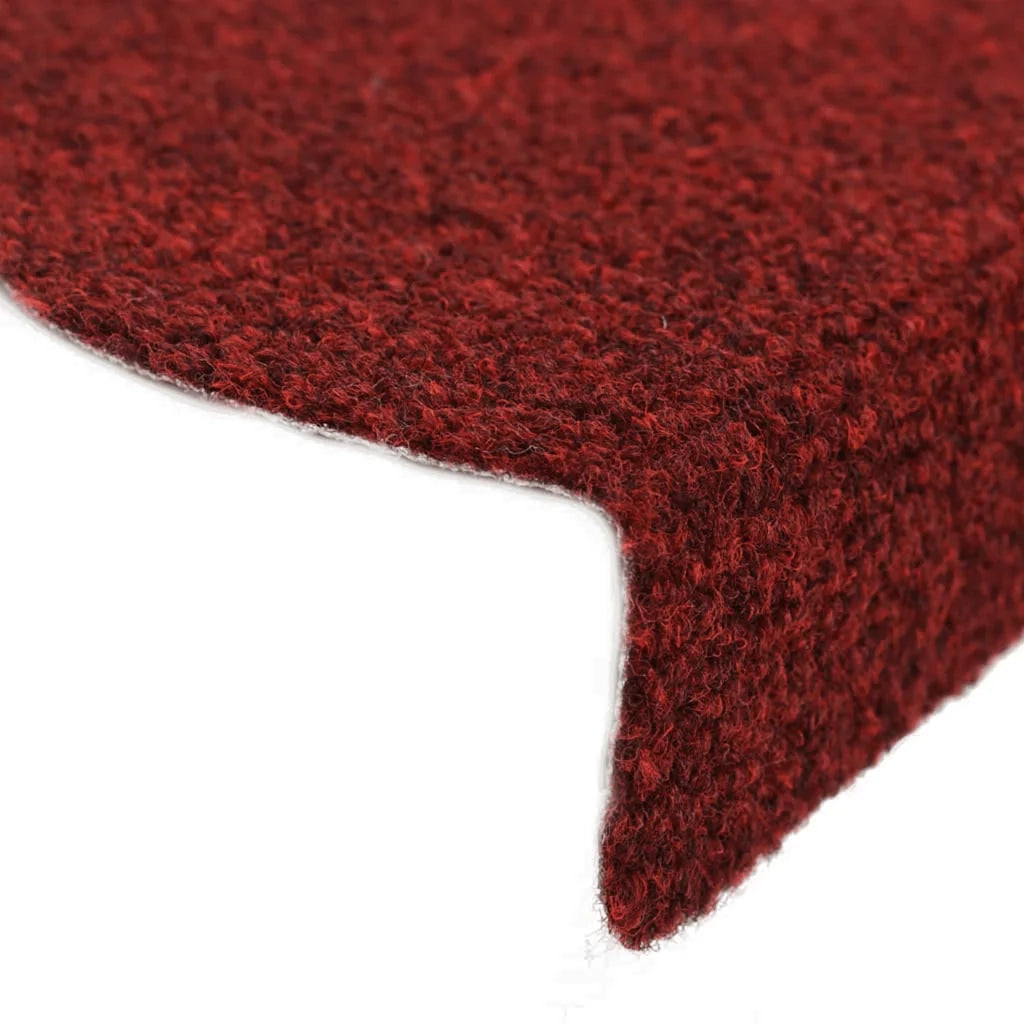 Tappetini Autoadesivi per Scale 15 pz | Gradini per Scale 65x21x4 cm Rosso