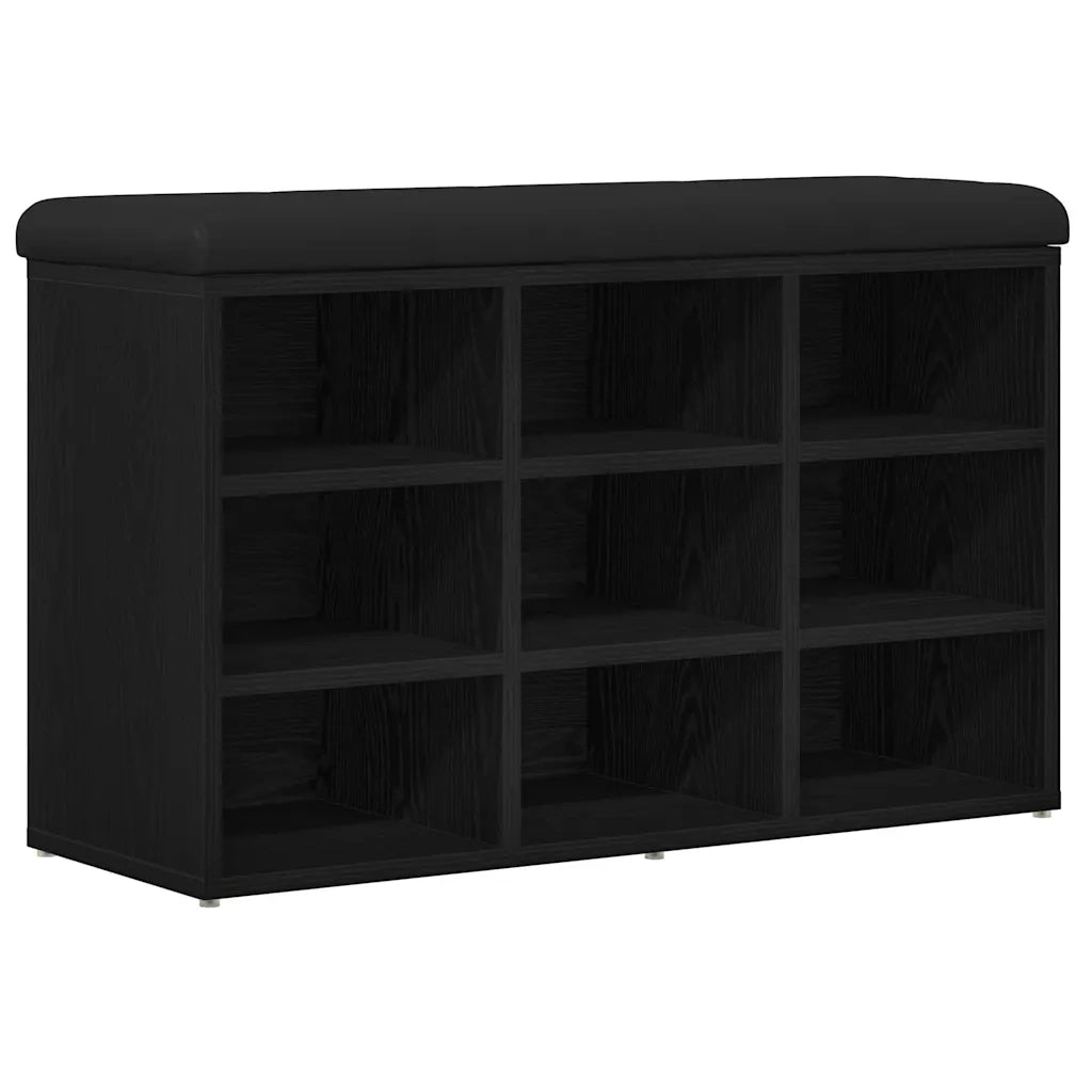 Panca per scarpe Nero 82 x 32 x 50 cm Legno ingegnerizzato 862987
