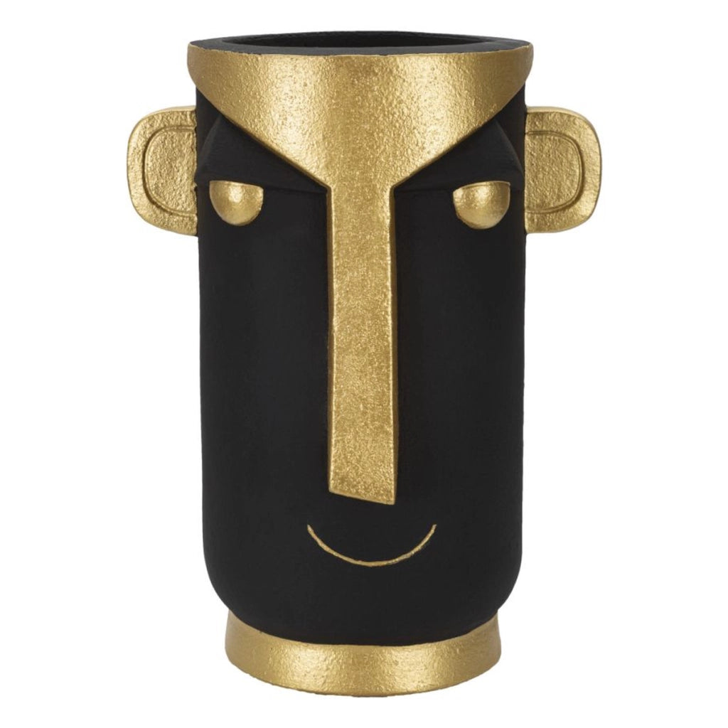 Vaso Decorativo Viso 22, Nero, Poliresina, 30x23,5x40 cm