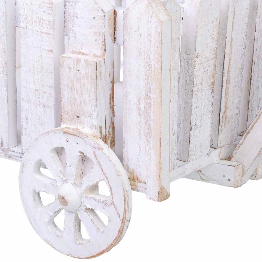 Set di 2 portavasi in legno 28x22x18h-22x12x12h cm