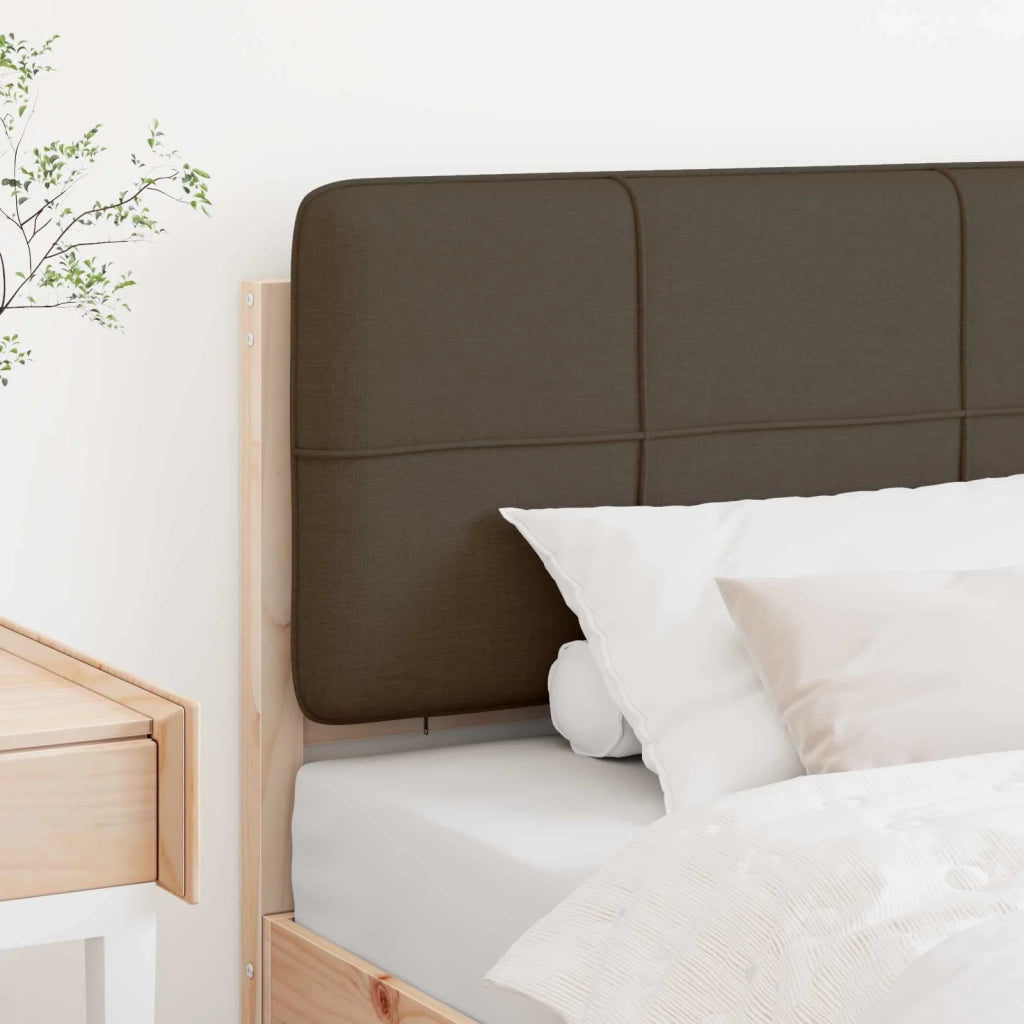 Testiera imbottita-Testiera con Cuscini-Testata Marrone e taupe 90 cm Pino massello 281105