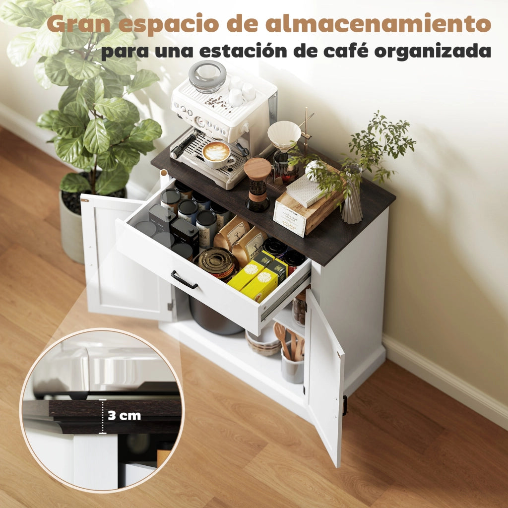 Armadio battente ¨C zephmum ¨C Bianco 75.2x40x91.5 cm