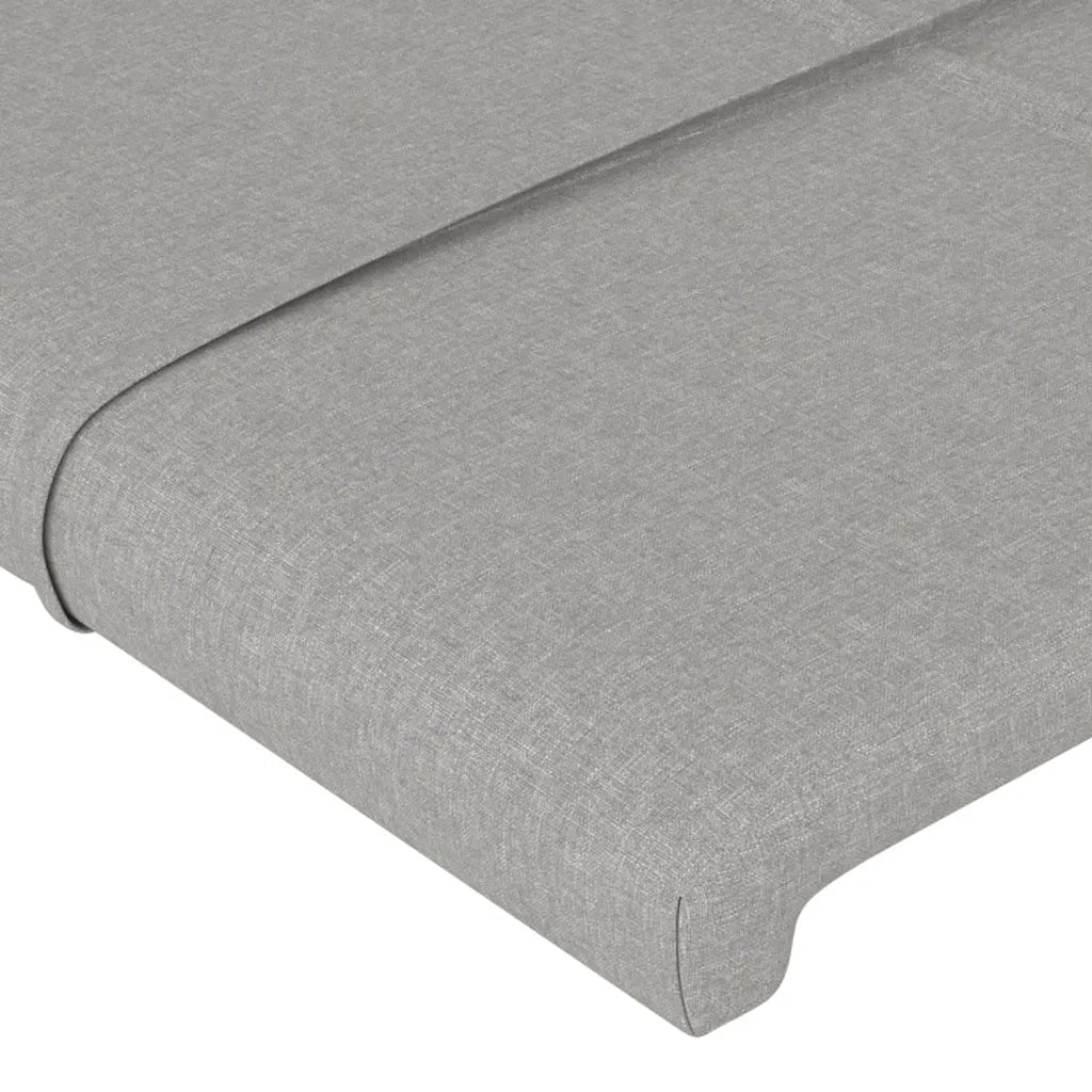Testiera | Testata ad Orecchio Grigio Chiaro 103x23x118/128 cm in Tessuto